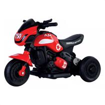 Mini Moto Elétrica Infantil 6v Race Vermelha Com Som Unitoys