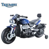 Mini Moto Elétrica Infantil 6v Triumph Rocket Azul Custom