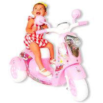 Mini Moto Elétrica Infantil A Bateria Rosa Motinha Crianças