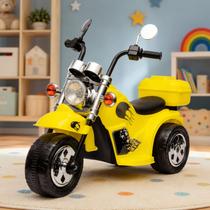 Mini Moto Eletrica Infantil Amarela Luz Som Até 25kg Bebe Mini Moto Eletrica Infantil Amarela Luz Som Até 25kg Bebe