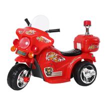 Mini moto eletrica infantil bateria 6v sirene som - vermelho