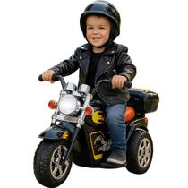 Mini Moto Elétrica Infantil Chopper Zippy Toys Preta 6V
