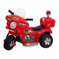 Mini Moto Eletrica Infantil Cores Policia Criança Som Luz 6v C/ Inmetro