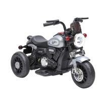 Mini Moto Elétrica Infantil Halei Prata 6V c/ Luz, Som e Música Zippy Toys - 10546