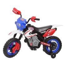 Mini Moto Elétrica Infantil Motocross 6V 241 Azul Homeplay