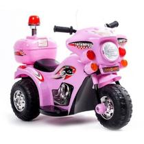 Mini Moto Elétrica Infantil Rosa 7,5V Triciclo Infantil