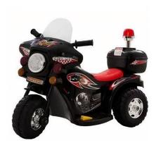 Mini Moto Elétrica Infantil Triciclo Criança Bateria 6V Importway BW002-P Preto Polícia Bivolt Mini Moto Elétrica Infantil Triciclo Criança Bateria 6V Importway BW002-P Preto Polícia Bivolt
