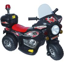 Mini Moto Elétrica Infantil Triciclo Criança Bateria 6V Importway BW002-P Preto Polícia Bivolt Mini Moto Elétrica Infantil Triciclo Criança Bateria 6V Importway BW002-P Preto Polícia Bivolt