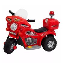 Mini Moto Elétrica Infantil Triciclo Policial Cores Diversas IMPORTWAY