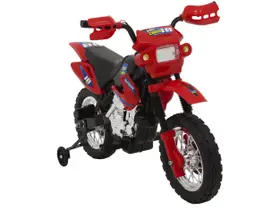 Mini Moto Elétrica Infantil Vermelha 6v Motocross Vermelha Homeplay