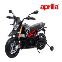 Mini Moto Elétrica Licenciada Aprilia Dorsoduro 900 Preta 12V BW234PT Velocidade Máxima 5km/h Luz Som Peso Máximo 25kg