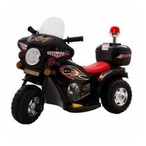 Mini moto eletrica policia preto 6v - importway