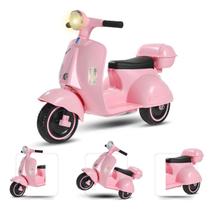 Mini Moto Elétrica Scooter Infantil Rosa 6v Com Baú Mini Moto Elétrica Scooter Infantil Rosa 6v Com Baú
