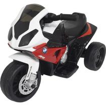 Mini Moto Elétrica Triciclo Criança Infantil Bateria 6V Bmw S1000 RR Luz Som Bivolt Brinqway Bw-180