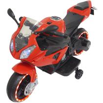 Mini Moto Elétrica Triciclo Criança Infantil Bateria 6V Luz Som Brinqway Bw-127 Vermelho Bivolt