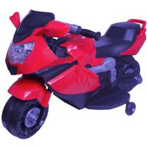 Mini Moto Elétrica Triciclo Criança Infantil Vermelha Bateria 6V Luz Som Importway BW044 Bivolt