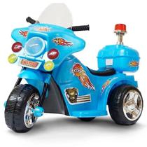 Mini Moto Elétrica Triciclo Infantil Polícia Várias Cores IMPORTWAY