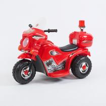 Mini Moto Infantil Elétrica De Brinquedo Motinha Policial Para Crianças Zippy Toys Motoquinha Com Sirene E Bau Vermelho