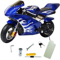 Mini Moto Infantil Gasolina 2 Tempos 49CC Speed Ninja GP Esportiva Importway WVPR-204 Azul Mini Moto Infantil Gasolina 2 Tempos 49CC Speed Ninja GP Esportiva Importway WVPR-204 Azul