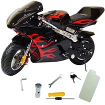 Mini Moto Infantil Gasolina 2 Tempos 49CC Speed Ninja GP Esportiva Importway WVPR-204 Preta