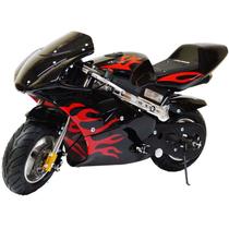 Mini Moto Infantil Gasolina 2 Tempos 49CC Speed Ninja GP Esportiva Preta Importway WVPR-204