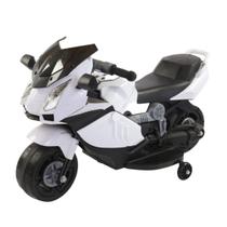 Mini Moto Motinha Elétrica Infantil Bateria 6V Triciclo Criança Branca Brinqway Bw-232