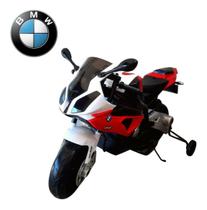 Mini Moto Motinha Eletrica Infantil Bmw S1000RR 12V Luzes Som Menino Menina Com Luzes Som Vermelha