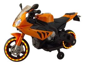 Mini Moto Motinha Infantil Elétrica Com Farol Rodas Led Cor Laranja Mini Moto Motinha Infantil Elétrica Com Farol Rodas Led Cor Laranja