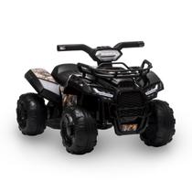 Mini Moto Quadriciclo Elétrico Menina Menino Infantil 6v 4x4 Preto