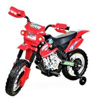 Mini motocross vermelha elétrica motinha infantil playduo