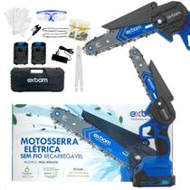 Mini Motoserra Eletrica Portátil A Bateria 10.000mAh Eletrosserra Sem Fio Para Poda de Arvore