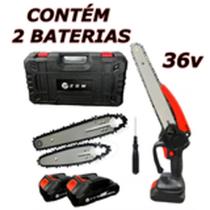 Mini motosserra elétrica 2 bateria 8 e 6 polegadas 36 voltes recarregável bateria portátil Mini motosserra elétrica 2 bateria 8 e 6 polegadas 36 voltes recarregável bateria portátil