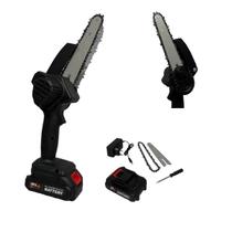 Mini Motosserra Eletrica 48V Bateria Recarregavel Sem Fio 6 Polegadas Corta Lenha Bambu Galho Arvore Jardinagem Carpintaria Multiuso Resistente Potent