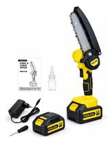 Mini Motosserra Elétrica Portátil 6 Polegadas 1 Bateria 48v 1500w Preto
