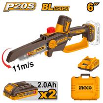 Mini Motosserra INGCO BL 6” Bateria 20V Linha P20S