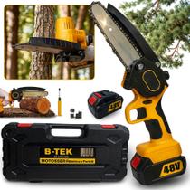 Mini Motosserra Profissional Sem Fio 48V Bivolt a Bateria Serra Elétrica Portátil para Poda, Corte Mini Motosserra Profissional Sem Fio 48V Bivolt a Bateria Serra Elétrica Portátil para Poda, Corte