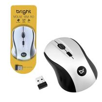 Mini Mouse Bright Sem Fio Preto E Prata 1600dpi 4 Botões