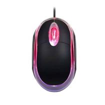 Mini Mouse Óptico com Fio USB LED Comfort Grip Plug and Play