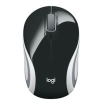 Mini Mouse sem fio Logitech M187 c, Conexão USB e Pilha Inclusa, Preto - 910-005459