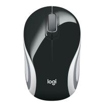 Mini Mouse sem fio Logitech M187 com Design Ambidestro, Conexão USB e Pilha Inclusa, Preto - 910-005459