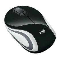 Mini Mouse Sem Fio Logitech M187 Com Receptor Conexão USB e Pilha Inclusa - Preto