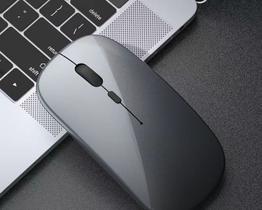 Mini mouse sem fio para tablet PC com mouse pad cinza