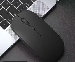 Mini mouse sem fio para tablet PC com mouse pad - preto