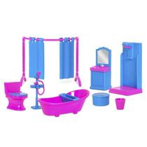Mini Móveis Casinha De Boneca Judy Home Banheiro De Brinquedo Para Meninas - Samba Toys