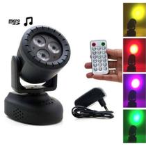 Mini Moving LED Strobo RGB 3 LEDs MP3 Micro SD Card USB Bivolt HL081 Mini Moving LED Strobo RGB 3 LEDs MP3 Micro SD Card USB Bivolt HL081