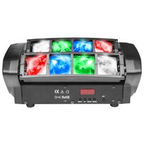 Mini Moving Spider Beam 8 Leds Osram 5w Rgbw Dmx Iluminação Mini Moving Spider Beam 8 Leds Osram 5w Rgbw Dmx Iluminação