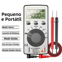 Mini Multímetro Digital 4000 Contagens T-RMS AC DC NCV Testador De Capacitância Voltímetro AN101