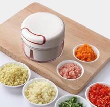 Mini Multiprocessador Triturador Manual 2 Lâminas Inox Alho Mini Multiprocessador Triturador Manual 2 Lâminas Inox Alho