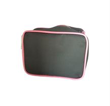 MINI necessaire inteira CINZA COM A BORDA ROSA (tecido) 15x12 MINI necessaire inteira CINZA COM A BORDA ROSA (tecido) 15x12