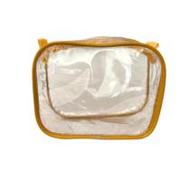 MINI necessaire transparente e AMARELA 15x12